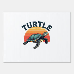 Retro Turtle T-Shirt Sign