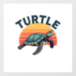Retro Turtle T-Shirt Wall Decal