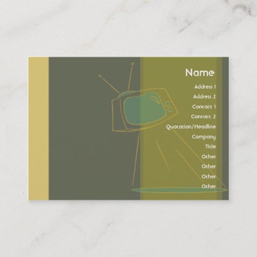 Retro TV Alien - Chubby Business Cards