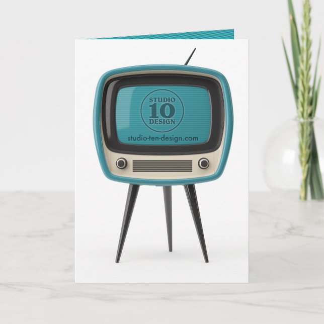 Retro TV Anniversary/Love Card (Front)