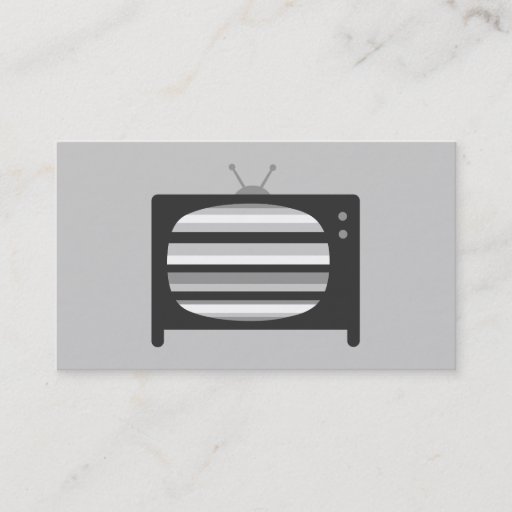 Customizable Retro TV Business Cards