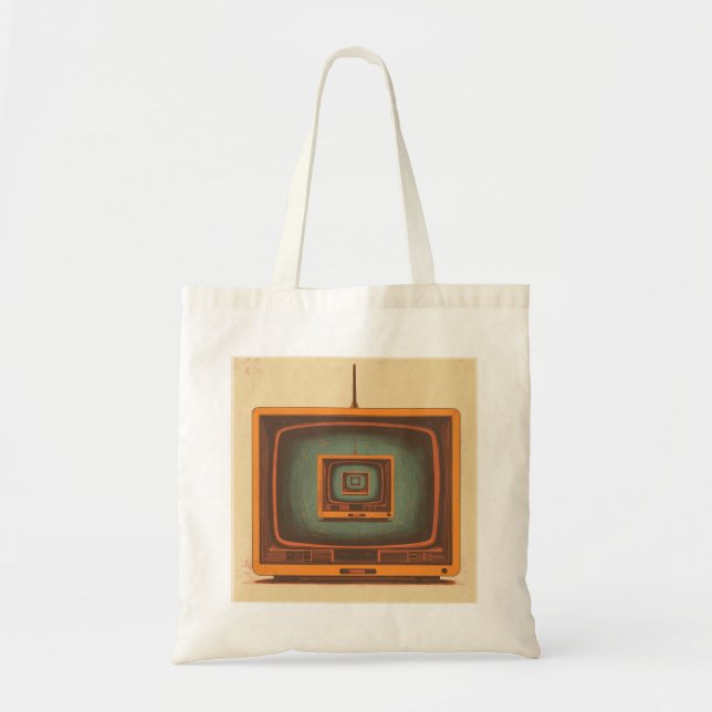Retro TV Infinity Tote Bag (Front)