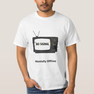Retro TV “Mentally Offline” Glitch Graphic T-Shirt