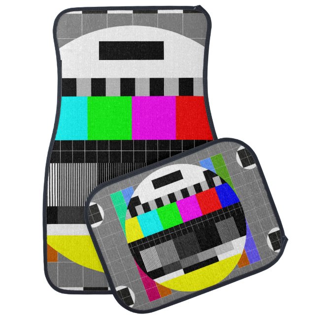 Retro TV no signal illustration. Car Floor Mat (Set)