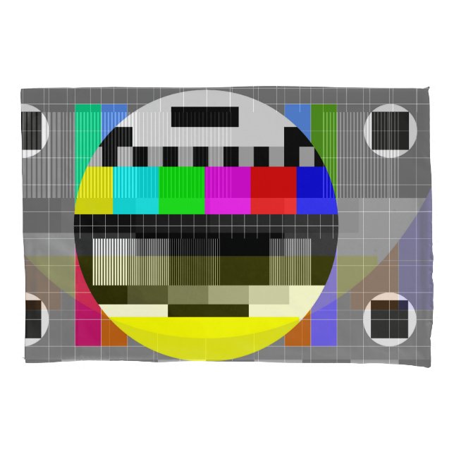 Retro TV no signal illustration. Pillow Case (Front)