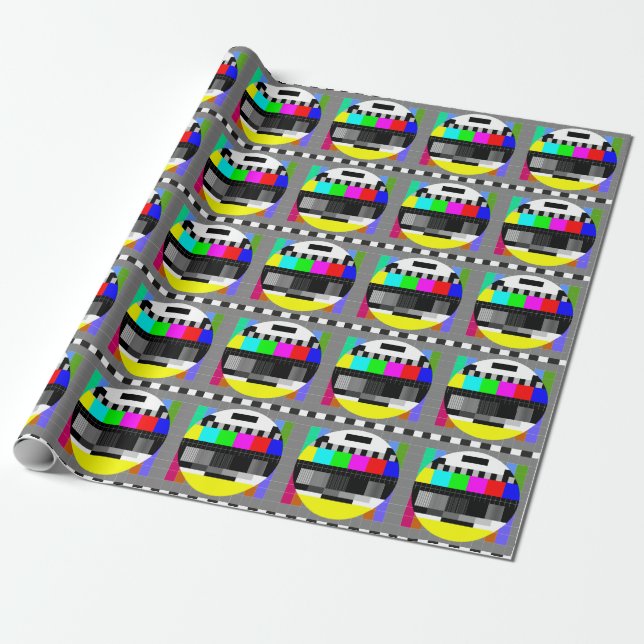 Retro TV no signal illustration. Wrapping Paper (Unrolled)