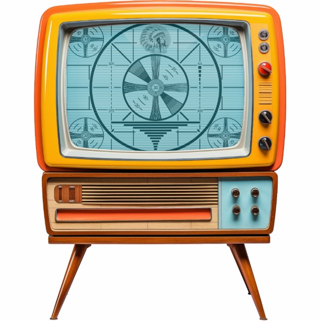 Retro TV Photo Frame Sculpture Magnet (Front)