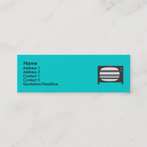 Customizable Retro TV Profile Cards Business Card Templates
