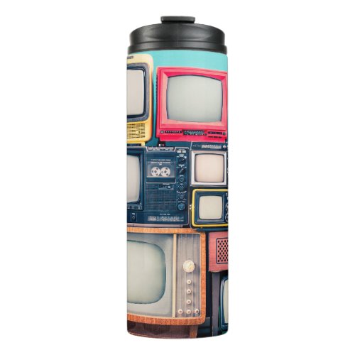 Retro TV receivers set from circa 60s 70s and 80s Thermal Tumbler