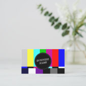 Retro TV Screen Advertising Business Card (Standing Front)