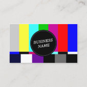 Retro TV Screen Advertising Business Card (Front)