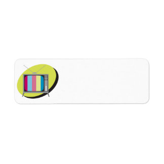 retro tv television label