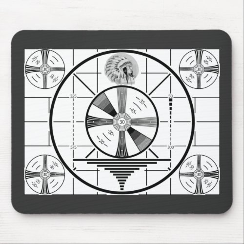 Retro TV Test Pattern Mouse Pad