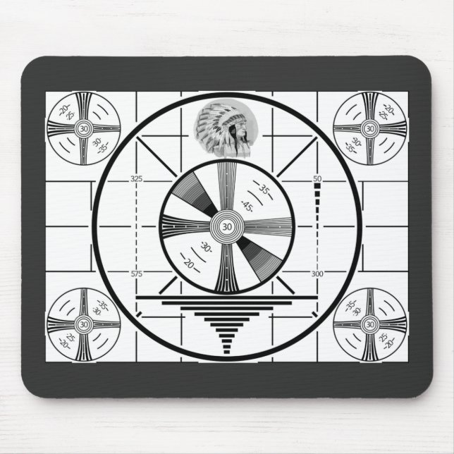 Retro TV Test Pattern Mouse Pad (Front)