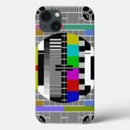 Retro TV Text Pattern iPhone 13 Case