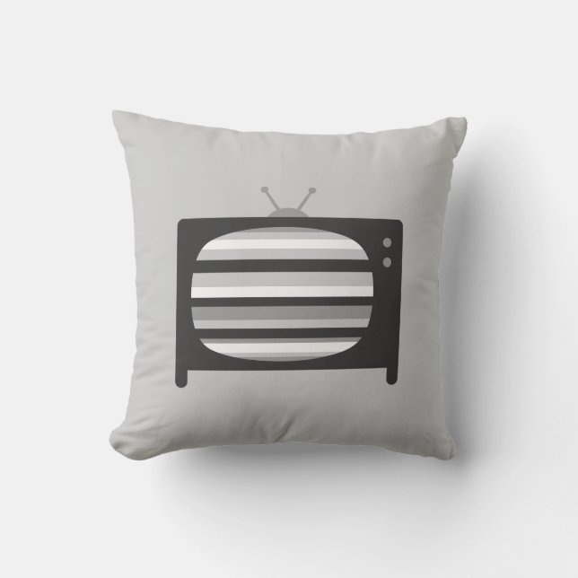Retro TV Throw Pillow (Front)