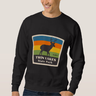 Retro Twin Lakes State Park Virginia Deer VA Souve Sweatshirt