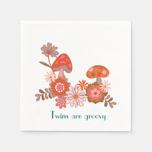 Retro Twins are Groovy Napkins
