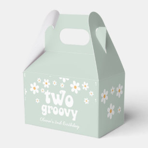 Retro two Groovy Daisy Favor Favor Box
