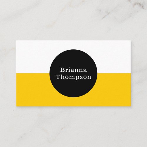 Retro Two Tone Color Block Lime Green Business Card