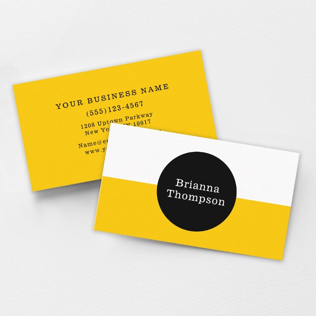 Retro Two Tone Color Block Lime Green Business Card (Creator Uploaded)