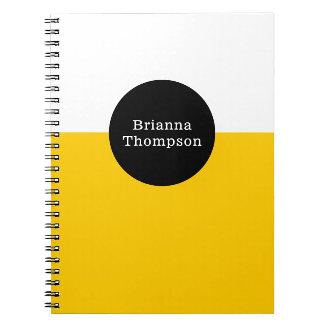 Retro Two Tone Color Block Lime Green Notebook (Front)