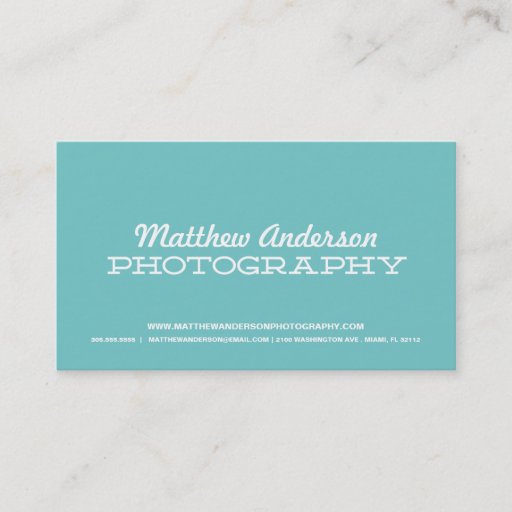 Customizable RETRO TYPE | PHOTOGRAPHY BUSINESS CARD