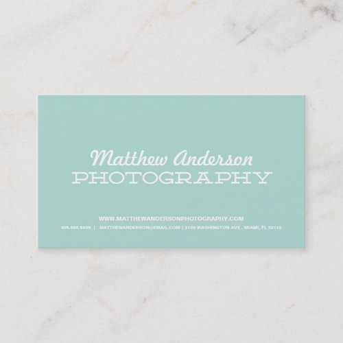 RETRO TYPE | PHOTOGRAPHY BUSINESS CARD