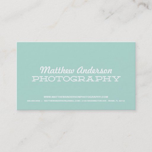 Customizable RETRO TYPE | PHOTOGRAPHY BUSINESS CARD