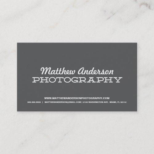 RETRO TYPE | PHOTOGRAPHY BUSINESS CARD