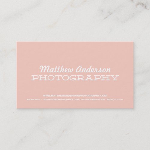 RETRO TYPE | PHOTOGRAPHY BUSINESS CARD
