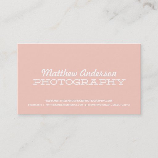 Customizable RETRO TYPE | PHOTOGRAPHY BUSINESS CARD