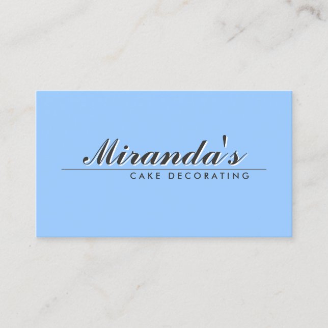 RETRO TYPE TREATMENT on BLUE Business Card (Front)