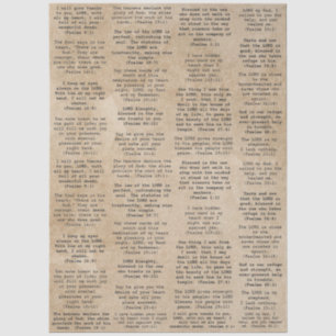 Retro Typewriter Bible Psalm Verses for Journals Tissue Paper