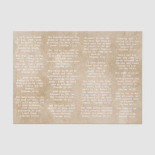 Retro Typewriter Bible Psalm Verses for Journals Tissue Paper