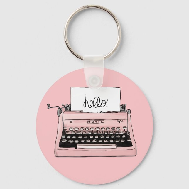 Retro Typewriter Keychain (Front)