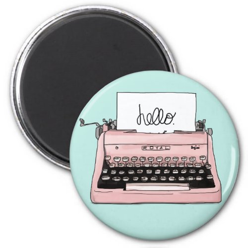 Retro Typewriter Magnet