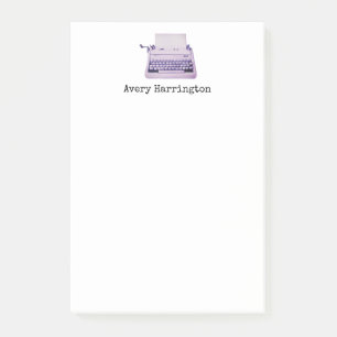 Retro Typewriter Personalized Dark Academia Post-it Notes