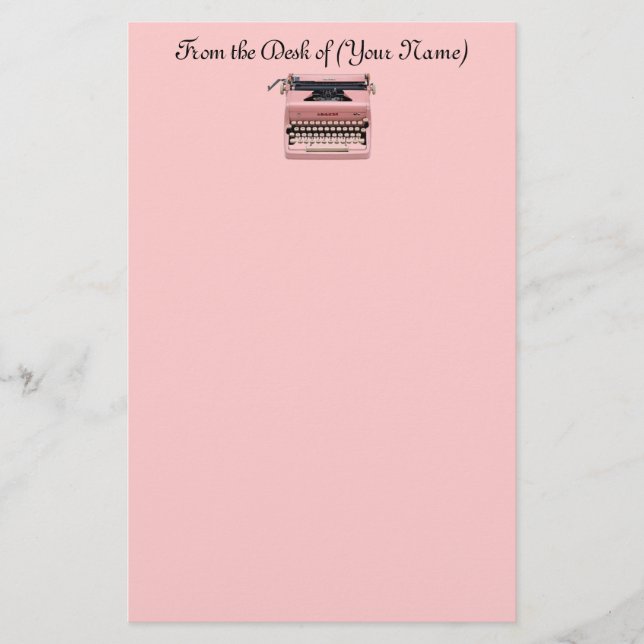 Retro Typewriter Stationery (Front)