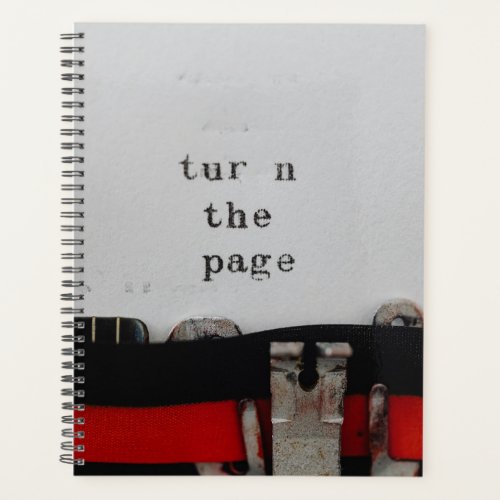 Retro Typewriter Turn The Page Planner
