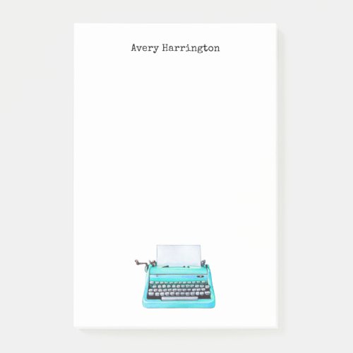 Retro Typewriter Vintage 60s Cute Personalized  Post_it Notes