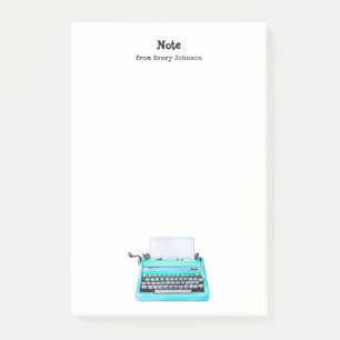 Retro Typewriter Vintage Nostalgic Personalized Post-it Notes
