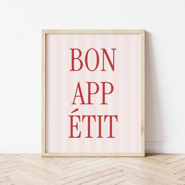 Retro Typography 'Bon Appétit' Kitchen Print (Creator Uploaded)