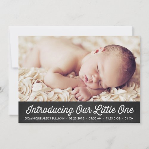 RETRO TYPOGRAPHY | CHALKBOARD BIRTH ANNOUNCEMENT