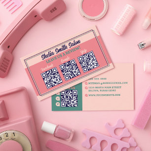 Retro Typography Cool Business Leave a Review Card