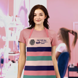 Retro Typography Cool Business Logo Apron