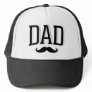 Retro Typography Dad Mustache Father's Day Trucker Hat