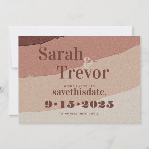 Retro Typography Dusty Rose  Save The Date