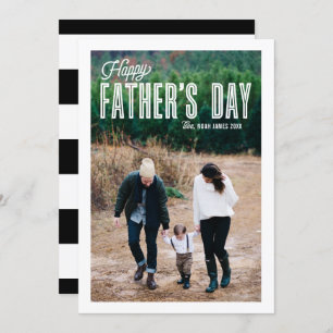 Retro Typography Photo Happy Father's Day Card