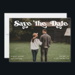 Retro Typography Photo Save the Date Invitation<br><div class="desc">Retro Typography Photo Save the Date Invitation</div>